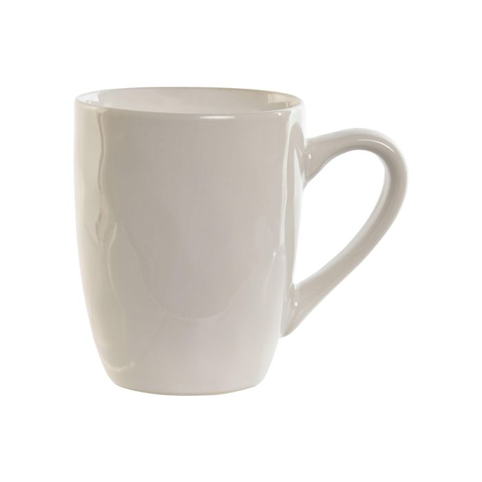 Mug Moderno DKD Home Decor Blanco 8.5 x 10.5 x 13 cm (12 Unidades)