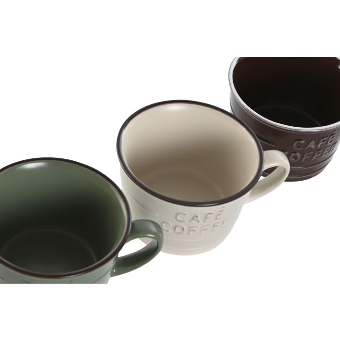 Taza Vintage DKD Home Decor Verde Beige 10 x 6.2 x 11.5 cm (6 Unidades) 2 Taza Vintage DKD Home Decor Verde Beige 10 x 6.2 x 11.5 cm (6 Unidades) 2