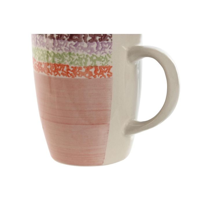 Mug Basicos DKD Home Decor Rosa 1 x 1 x 1 cm (6 Unidades) 1