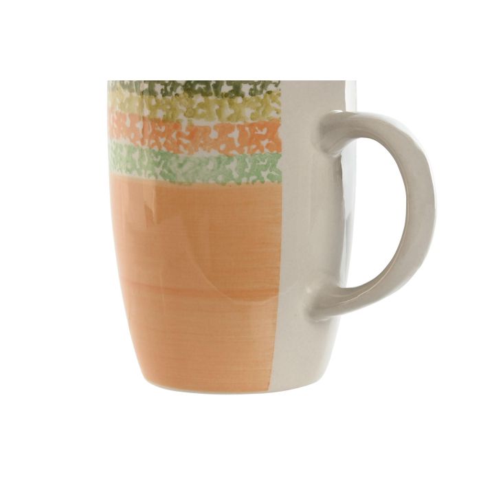 Mug Basicos DKD Home Decor Naranja 1 x 1 x 1 cm (6 Unidades) 1