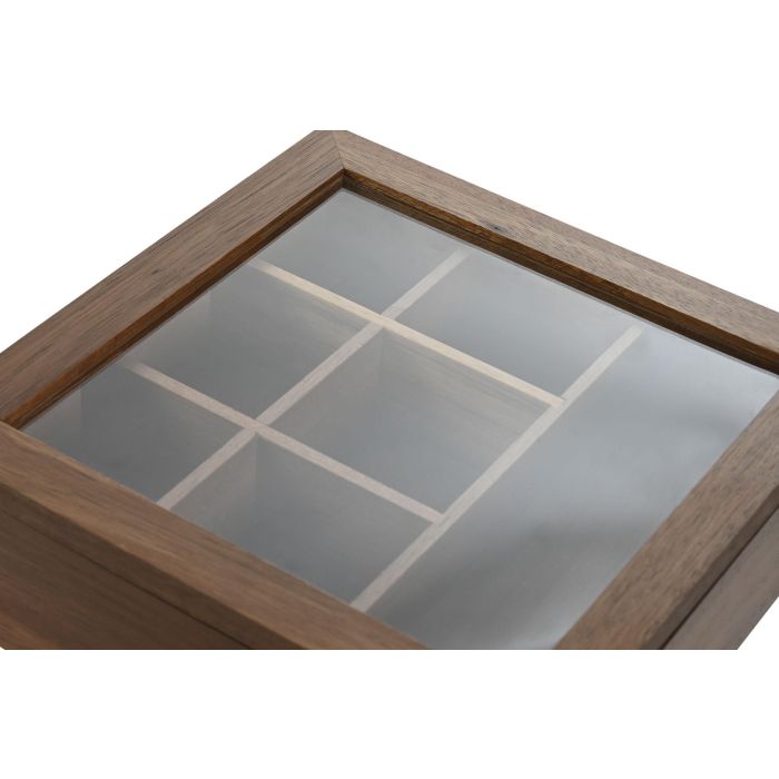 Caja Infusiones Basicos DKD Home Decor Natural 20.5 x 6.5 x 20.5 cm 1