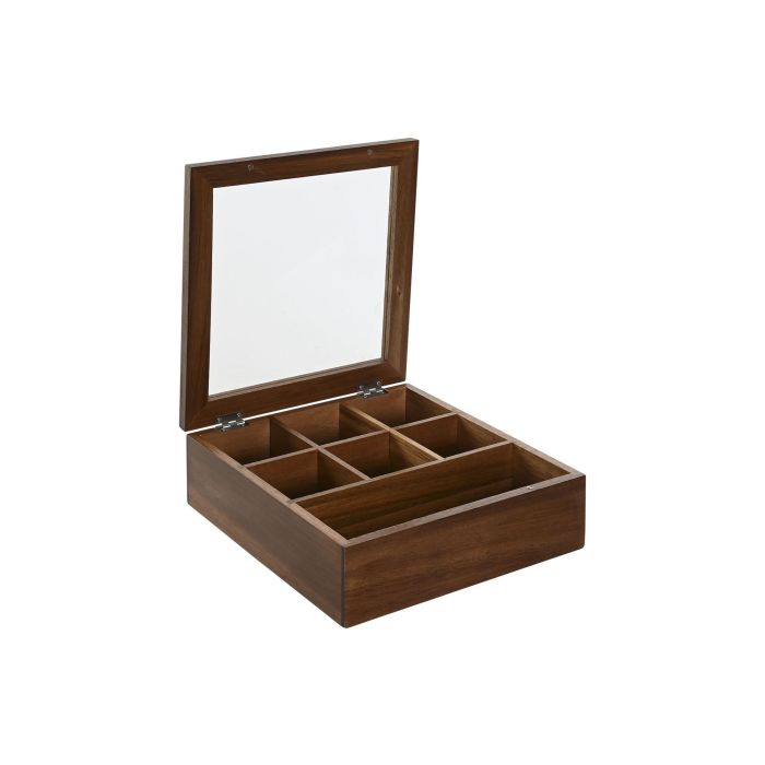 Caja Infusiones Basicos DKD Home Decor Natural 20.5 x 6.5 x 20.5 cm 2