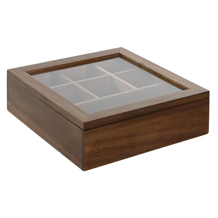 Caja Infusiones Basicos DKD Home Decor Natural 20.5 x 6.5 x 20.5 cm