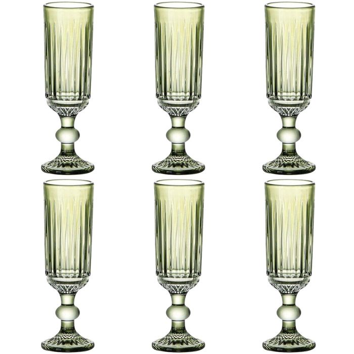 Copa Basicos DKD Home Decor Verde 6 x 18.4 x 6 cm Set de 6