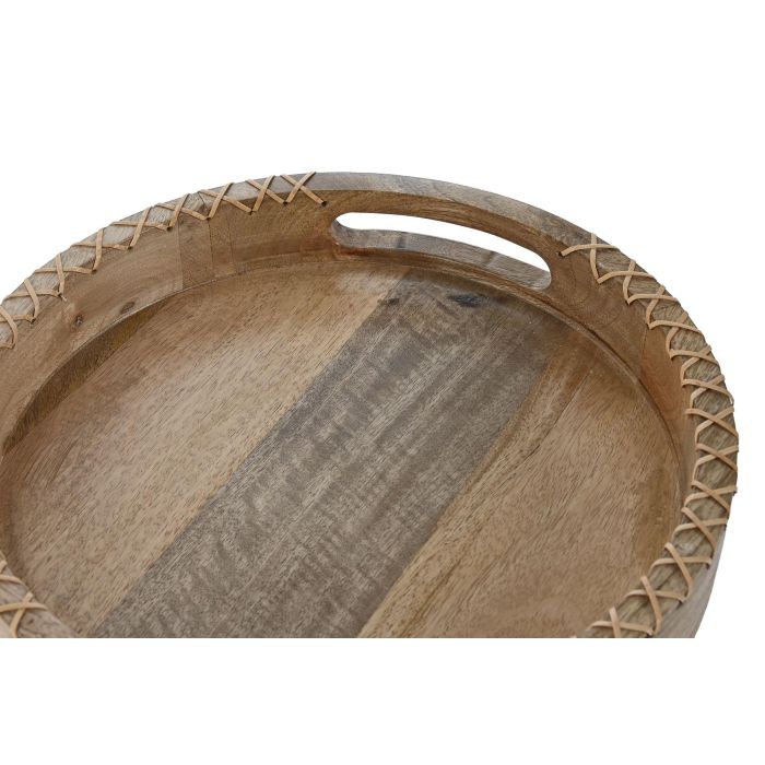 Bandeja Colonial DKD Home Decor Natural 30 x 5 x 30 cm 1