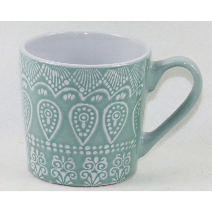 Mug Arabe DKD Home Decor Verde Menta 13 x 9.2 x 9.5 cm Set de 4