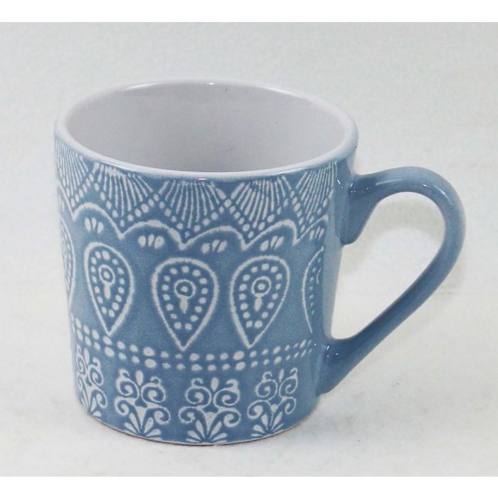 Mug Arabe DKD Home Decor Azul 9.5 x 9.2 x 13 cm Set de 4