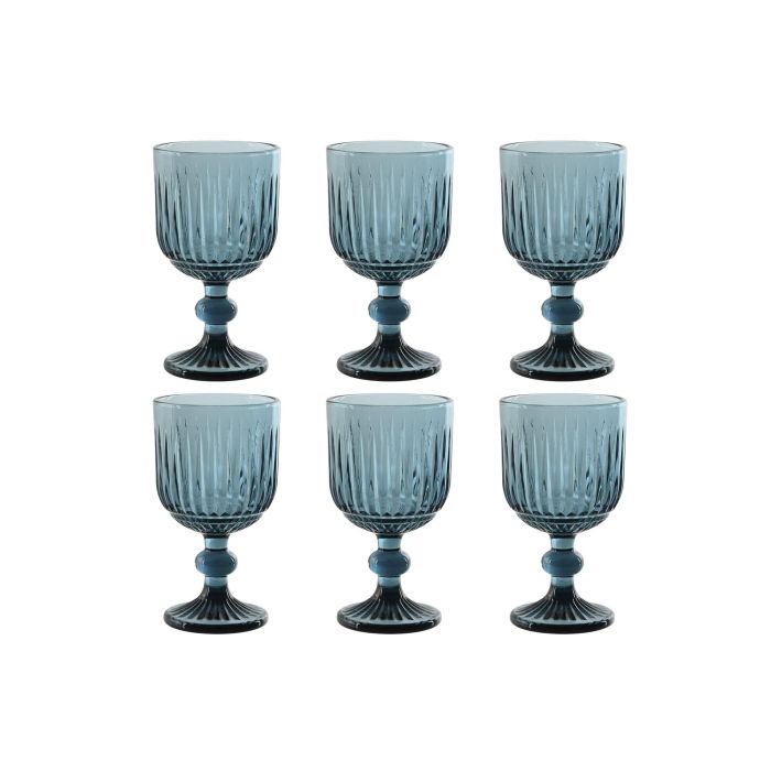 Copa Basicos DKD Home Decor Azul 8 x 14.5 x 8 cm Set de 6