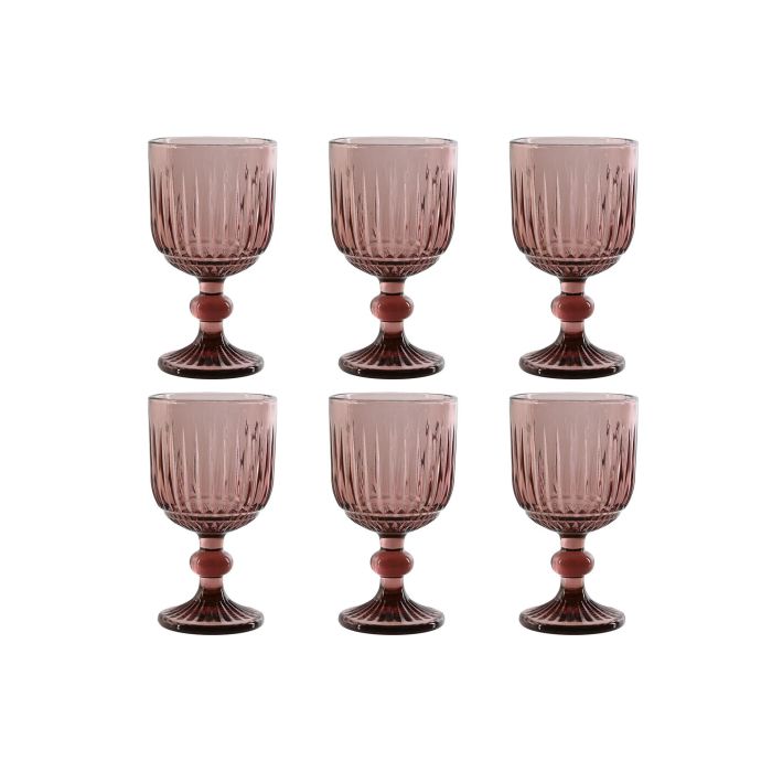 Copa Basicos DKD Home Decor Rosa 8 x 14.5 x 8 cm Set de 6