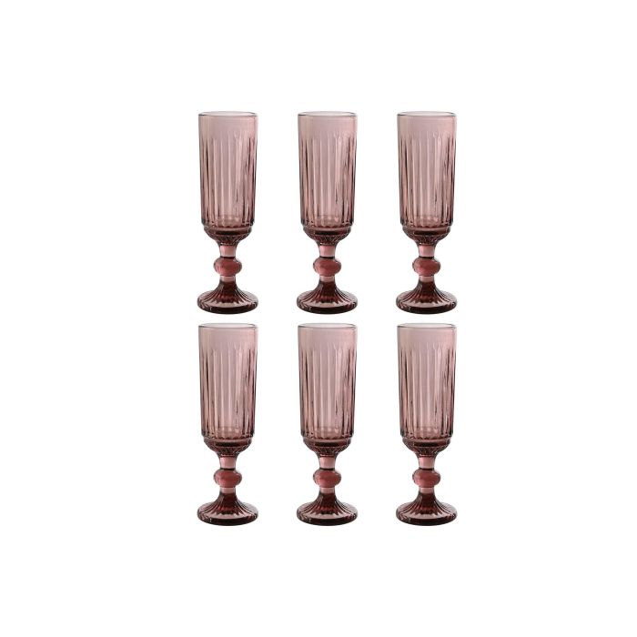 Copa Basicos DKD Home Decor Rosa 6 x 18.4 x 6 cm Set de 6