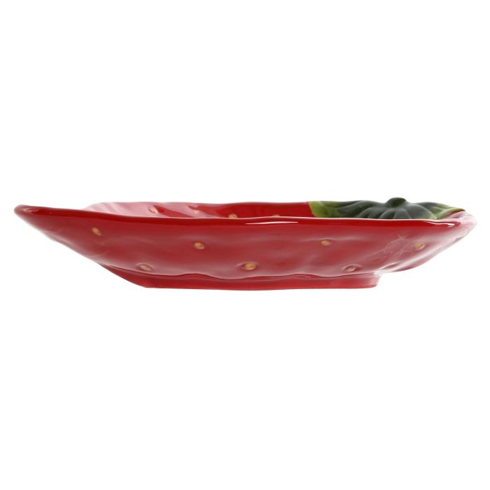 Plato Moderno DKD Home Decor Rojo 18.5 x 4.5 x 24 cm 2