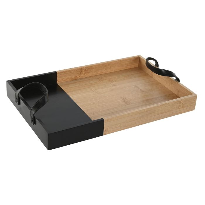 Bandeja Moderno DKD Home Decor Negro Natural 27 x 4.5 x 42 cm 2