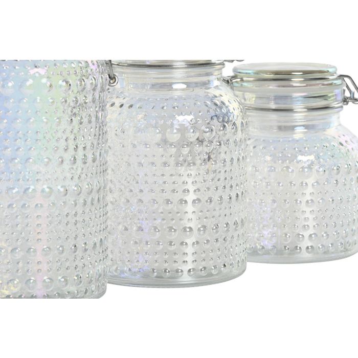 Bote Basicos DKD Home Decor Transparente 11 x 21 x 11 cm Set de 3 1