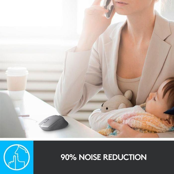 Logitech M330 Silent Plus Ratón Óptico Inalámbrico Silencioso, 1000 dpi, USB 2.4GHz, Ergonómico, 24 Meses Batería, Negro 3 Logitech M330 Silent Plus Ratón Óptico Inalámbrico Silencioso, 1000 dpi, USB 2.4GHz, Ergonómico, 24 Meses Batería, Negro 3