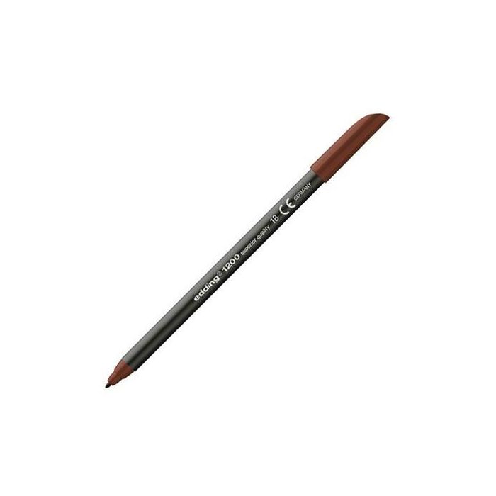 Edding Rotulador 1200 Punta Fina Marrón Oscuro (5 Unidades) para Escritura, Bocetos y Diseños en Papel Claro (5 Unidades)