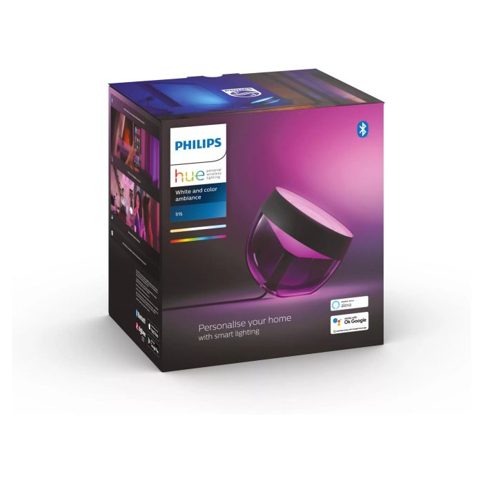 Philips Hue Lámpara Iris White & Color Ambiance Bluetooth Negro Compatible con Alexa Google Assistant Apple HomeKit