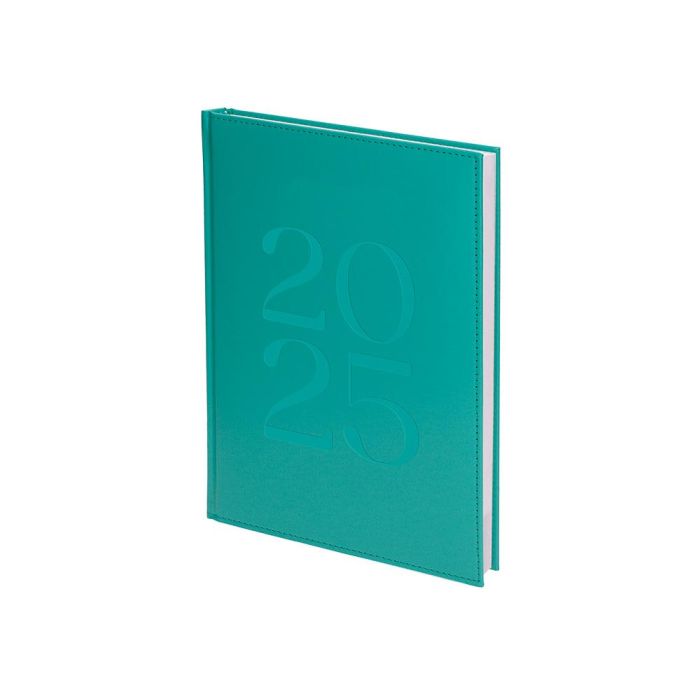 Agenda Encuadernada Liderpapel Creta 170x240 mm 2025 Dia Pagina Color Turquesa Papel 70 gr 3