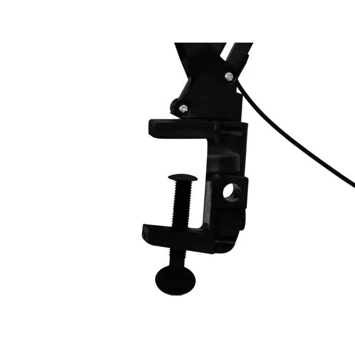 Q-connect Rigel Lámpara de Escritorio LED 8W 320 lm Aluminio con Pinza, Brazo Doble 3 Articulaciones, Color Negro 6