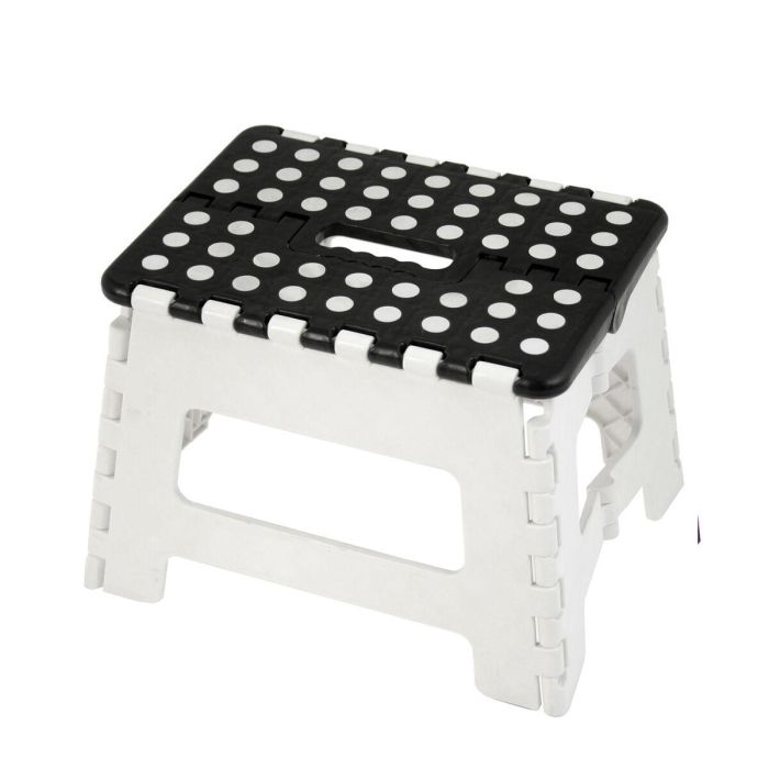 Taburete Plegable Alexandra House Living Blanco Negro 32 x 22 x 25 cm 2