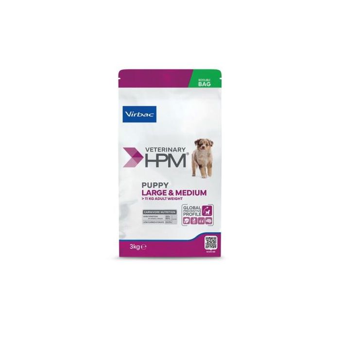 Virbac Veterinary Puppy Large & Medium Dog 3 kg - Dieta completa para cachorros, refuerzo articular y óseo, sistema inmunitario reforzado