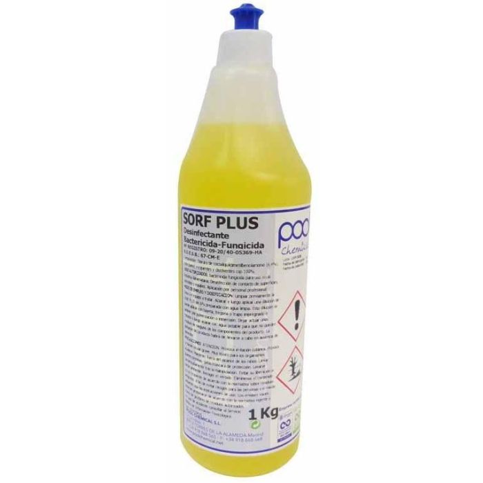 Desinfectante bactericida fungicida sorf plus amarillo rtu botella 1l Desinfectante bactericida fungicida sorf plus amarillo rtu botella 1l