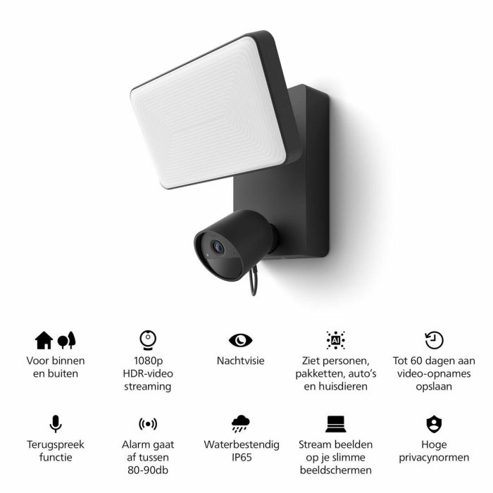 Cámara de vigilancia simulada Philips Hue Secure Flood Light 8
