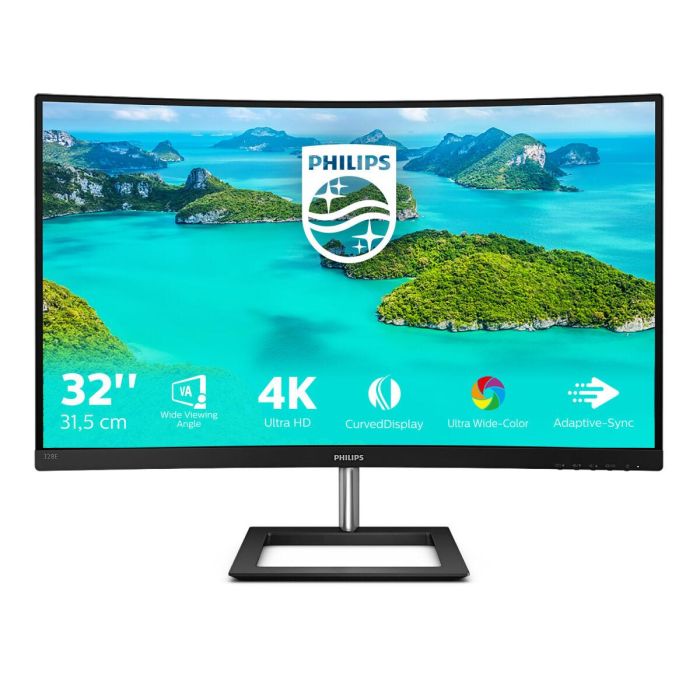 Philips Monitor Curvo 328E1CA de 31.5 Pulgadas 4K UHD VA 1500R 2xHDMI DP Negro 4
