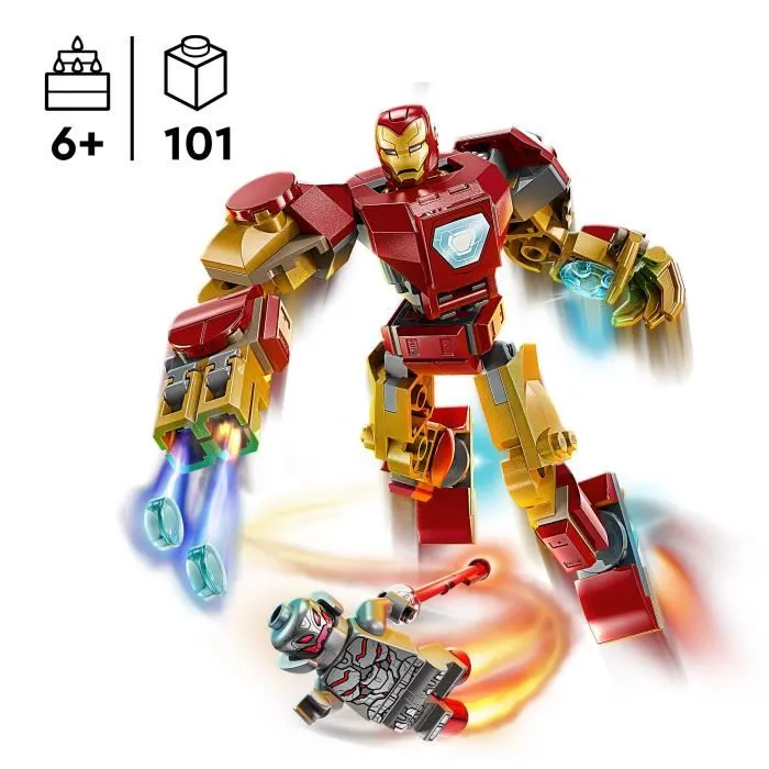 Lego Marvel Juego de Construcción Armadura Robótica de Iron Man vs Ultrón 1