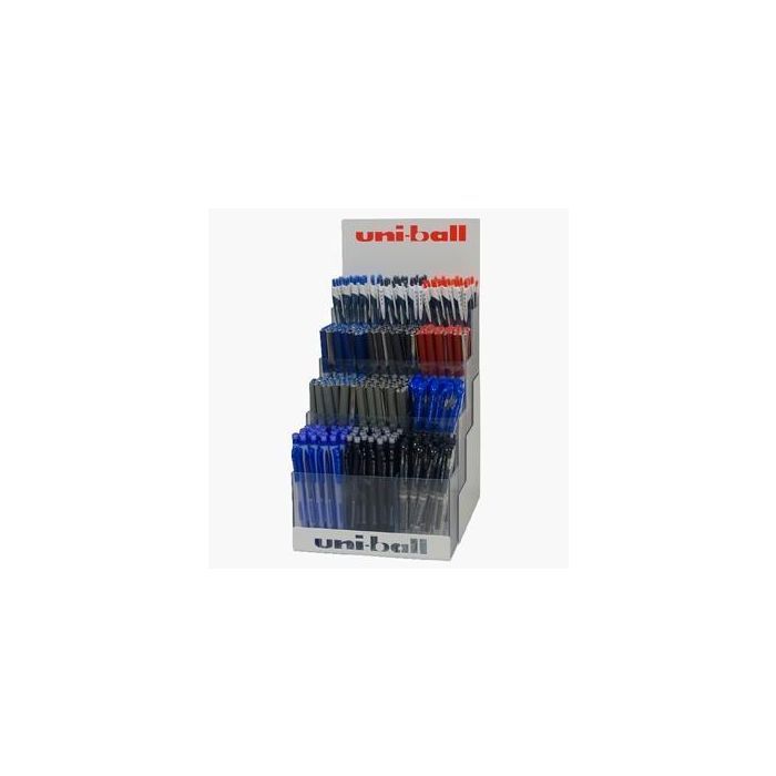 Uni-Ball Expositor Surtido 288 Ud - Bolígrafos Negro, Azul, Rojo UB-150, UB-157, UM-153, M5-228