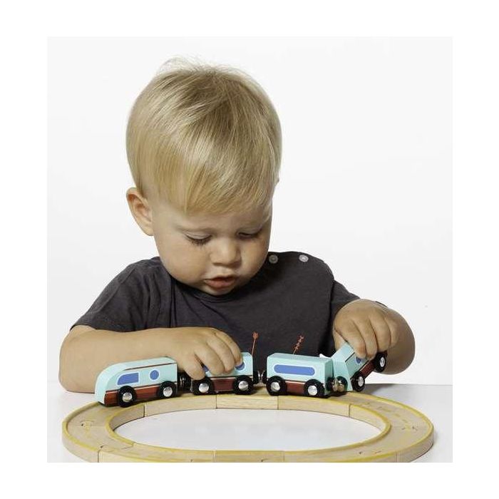 Tren de madera con pista desmontable 34x26.50x7.50 cm 1 Tren de madera con pista desmontable 34x26.50x7.50 cm 1