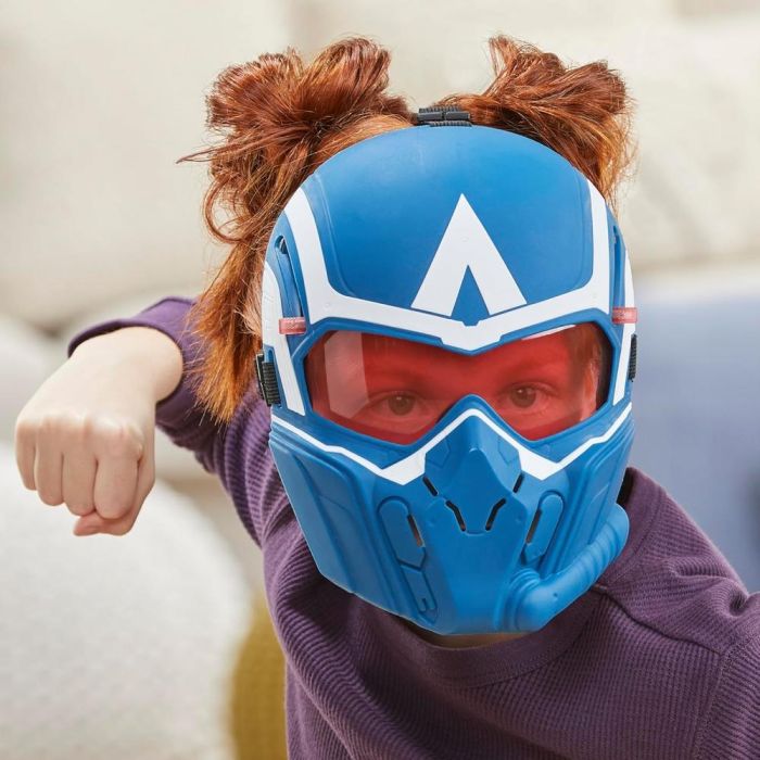 Hasbro F9303 Máscara Visión Vuelo Capitán América Marvel Avengers, lentes abatibles, correa ajustable, disfraz niños +5 años 4