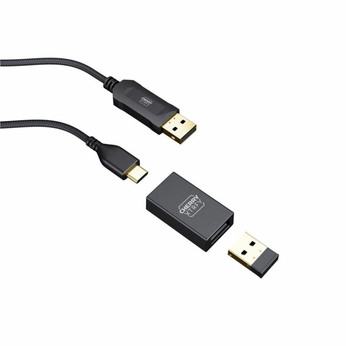 Cherry XTRFY M68 Wireless Ratón Inalámbrico Negro Turquesa 26000 DPI RF 2.4 GHz USB Tipo C 3