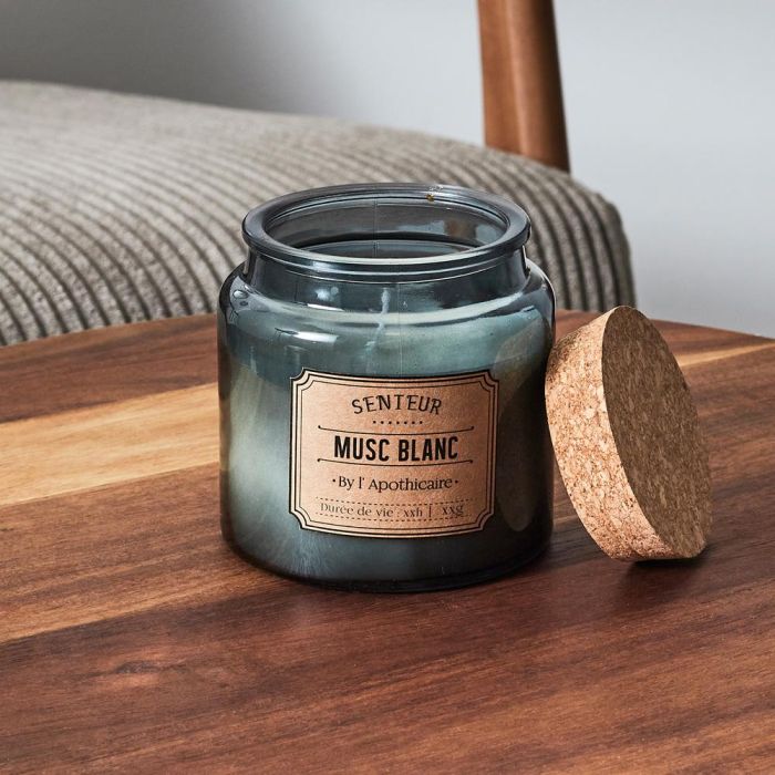 Home Deco Factory Vela Perfumada Apothicaire Tarro Vidrio Tapa Corcho Cera Parafina Duración 60h Ø10cm x 10cm 5