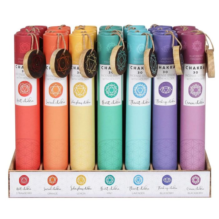 DKD Home Decor Incienso Varilla Colección Chakra 21 - Set de 30 Piezas Multicolor Surtidas con Aroma Indio