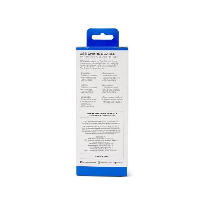 Power A 1516957-01 Cable USB-C para PlayStation 5, 3 metros 3 Power A 1516957-01 Cable USB-C para PlayStation 5, 3 metros 3