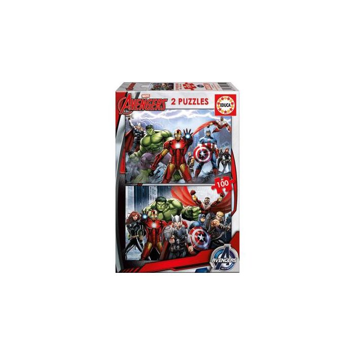 Educa Borras Puzzles Vengadores Avengers Marvel 2x100 Piezas 40x28cm
