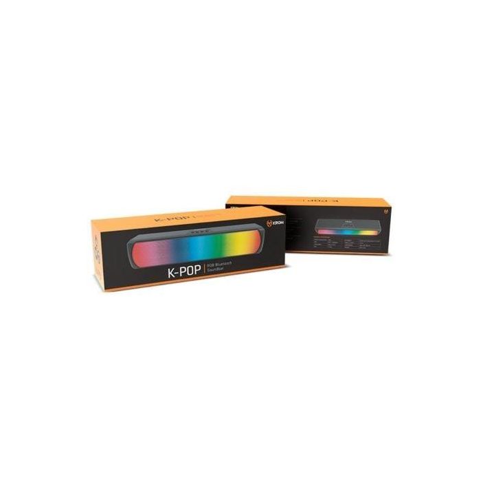 Barra de Sonido con Bluetooth Krom K-POP/ 6W/ 2.0 3 Barra de Sonido con Bluetooth Krom K-POP/ 6W/ 2.0 3