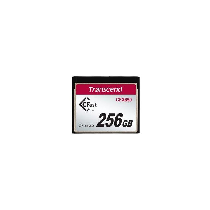 Transcend CFX650 Tarjeta de Memoria CFast 2.0 256GB MLC 510MB/s Lectura 370MB/s Escritura Negra