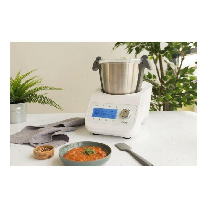 Livoo DOP219W Robot de cocina multifunción Super Cooker 1000W 3.5L Acero Inoxidable 12 Velocidades Pantalla LCD Blanco 7