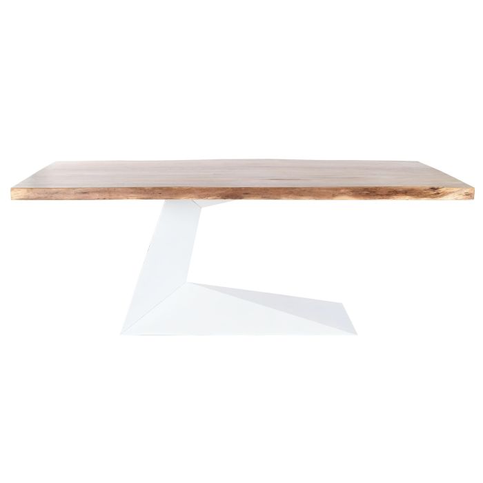 DKD Home Decor Mesa Comedor Moderno Natural Blanco Madera de Acacia y Metal 100 x 76 x 200 cm 6 DKD Home Decor Mesa Comedor Moderno Natural Blanco Madera de Acacia y Metal 100 x 76 x 200 cm 6