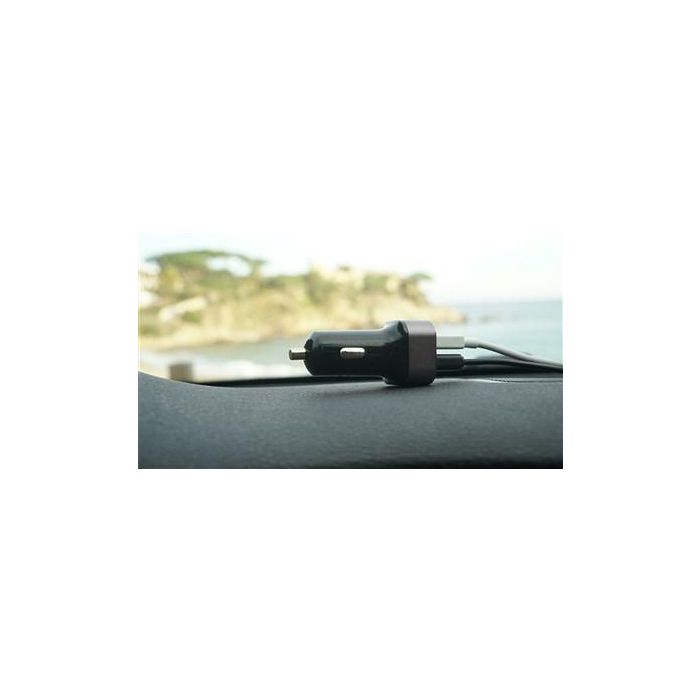 Elbe CARG-301-QC Cargador USB para Coche Doble Puerto Carga Rápida QC 3.0 Compatible Apple 2.4A Iluminación LED 2