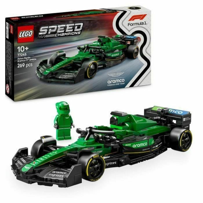 LEGO Speed Champions Aston Martin Aramco F1 AMR24 Coche de Carreras Rennauto 77245