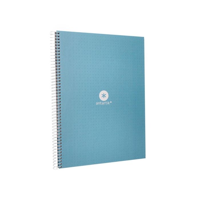 Cuaderno Espiral A4 Micro Antartik Dots Tapa Forrada 80H 90 gr Rayado Puntos 1 Banda 4 Taladros Celeste 6