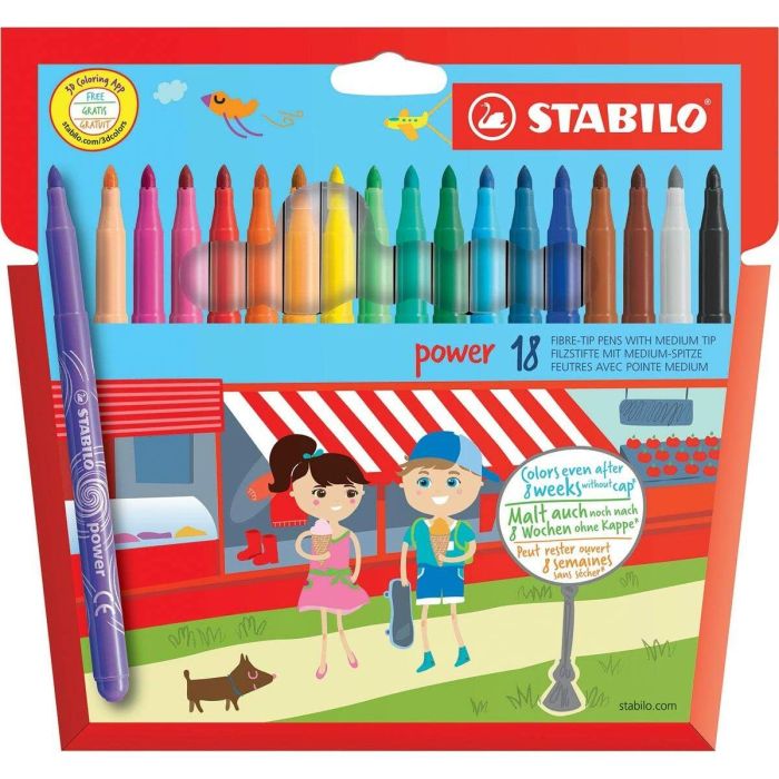 Set de Rotuladores Stabilo POWER Multicolor 18 Piezas (6 Unidades) 1 Set de Rotuladores Stabilo POWER Multicolor 18 Piezas (6 Unidades) 1