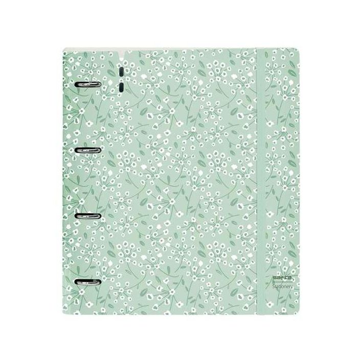 Carpeta Con Recambio Safta Din A4 Cuadro 5 mm Polipropileno Foam 4 Anillas 35 mm Estampados Floral Verde 6 Carpeta Con Recambio Safta Din A4 Cuadro 5 mm Polipropileno Foam 4 Anillas 35 mm Estampados Floral Verde 6