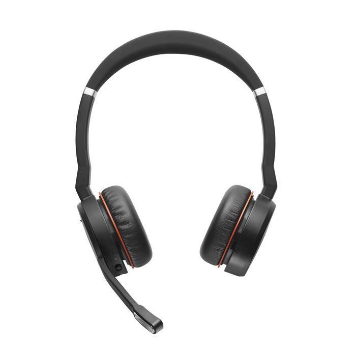 Jabra EVOLVE 75 UC Auriculares Inalámbricos con Cancelación Activa de Ruido y Busylight, Doble Conectividad Bluetooth, Certificados para UC 3