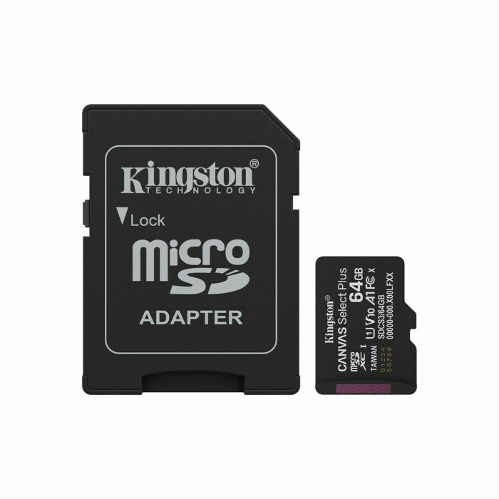 Tarjeta de Memoria Micro SD con Adaptador Kingston SDCS3/64GB 64 GB 8