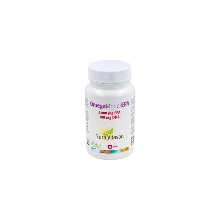 SURA VITASAN Omegamood-Epa 30 Perlas. Con 1000mg EPA y 100mg DHA de Aceite de Pescado Salvaje. Suplemento Omega-3
