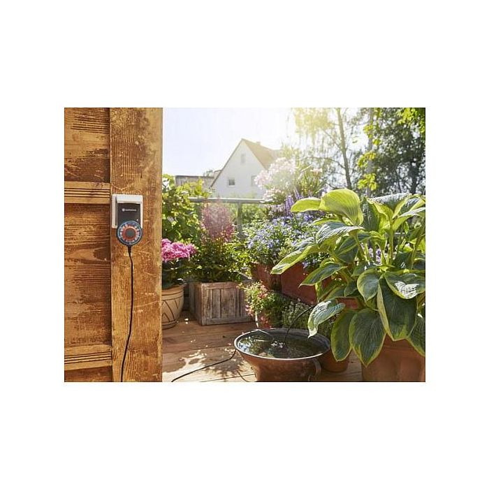 GARDENA 1407-20 City Gardening Balkon Bewässerung para 5-6 m², Sistema de Riego por Goteo, Manguera 10 m, 4.6 mm, 25 Goteros, Negro/Gris, Origen Alemania