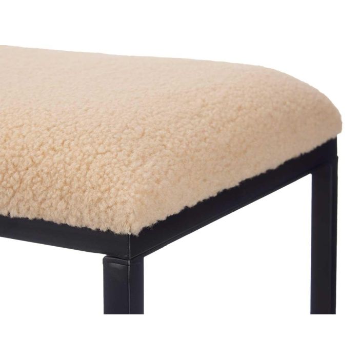 Banco Borreguito Beige Giftdecor 81x42x38 cm - Metal y Tela 3 Banco Borreguito Beige Giftdecor 81x42x38 cm - Metal y Tela 3
